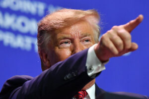 US President Donald Trump at the opening of Pratt Paper Plant in Wapakoneta, Ohio, United States, Sunday, September 22, 2019.