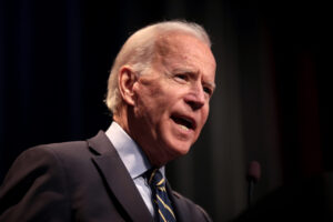 Former Vice President of the United States Joe Biden speaking with attendees at the 2019 Iowa Federation of Labor Convention hosted by the AFL-CIO at the Prairie Meadows Hotel in Altoona, Iowa. Attributable to Gage Skidmore.