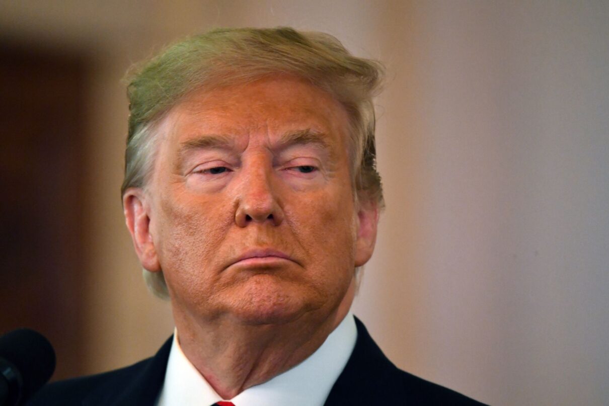 United States President Donald Trump at a press conference in the East Room of the White House in Washington DC, United States, Friday, September 20, 2019.